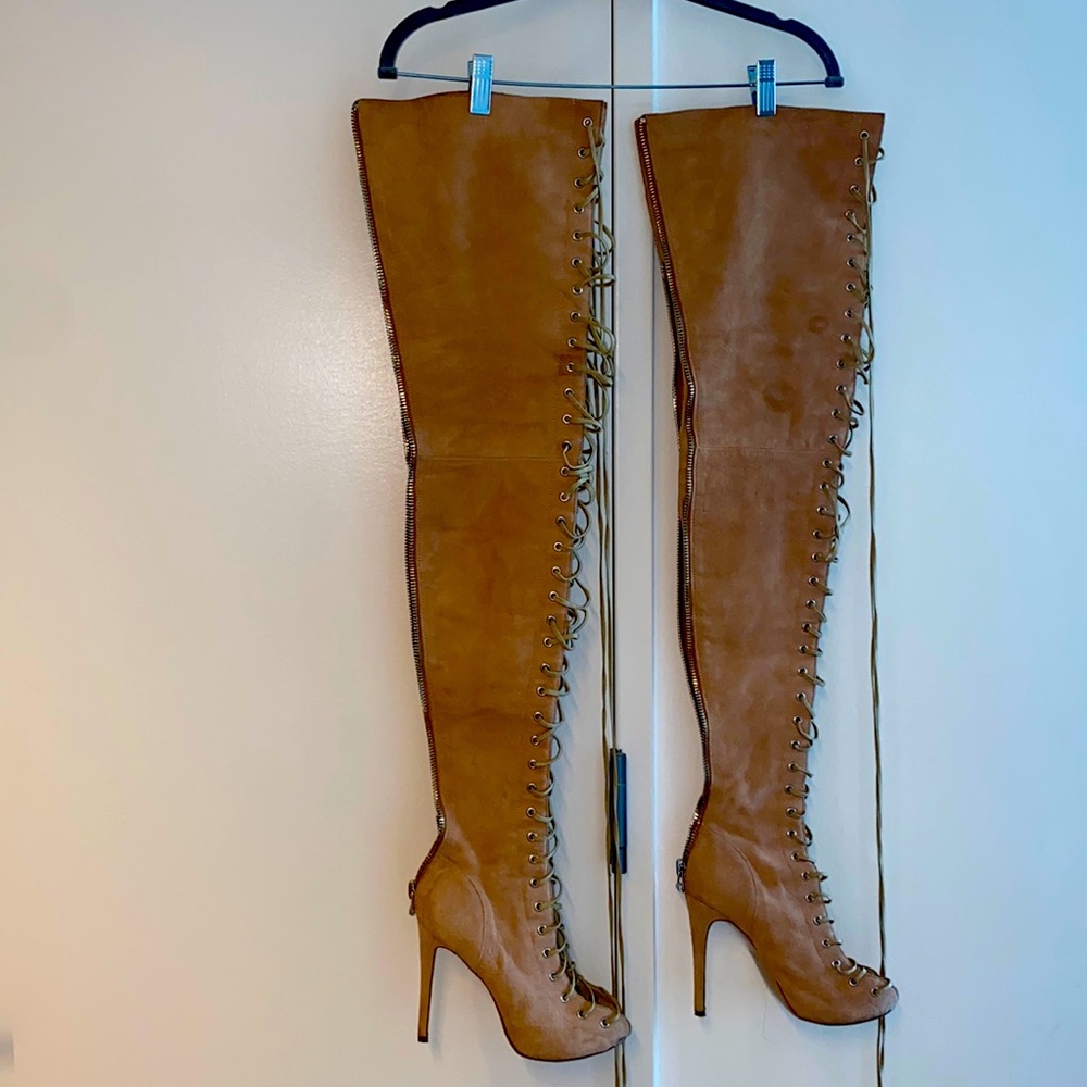 Tony Bianco Thigh High Suede Boots